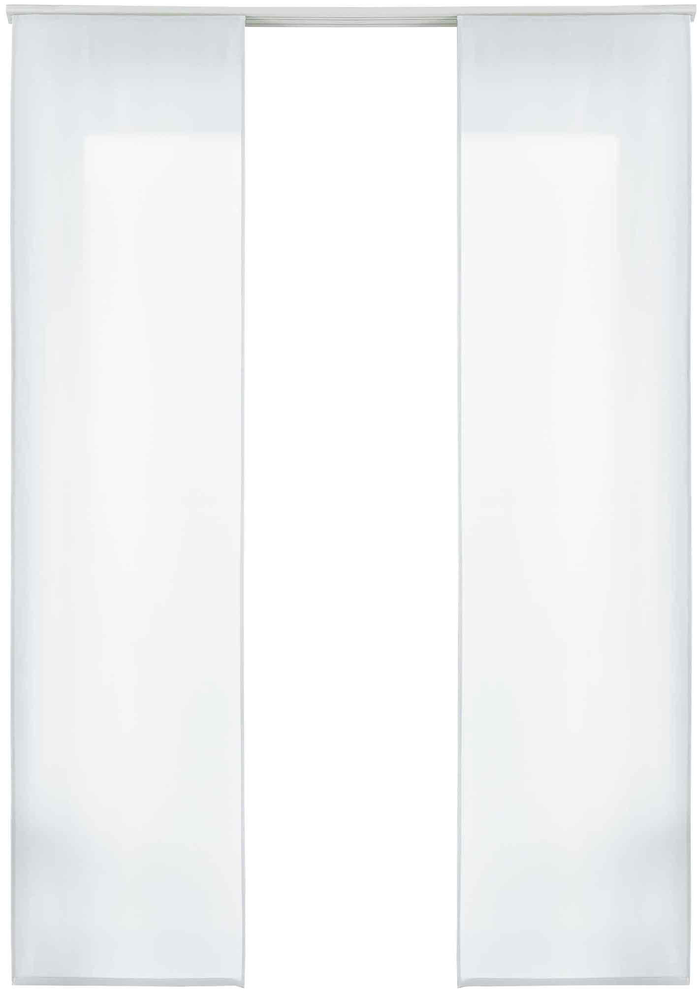 VORHANG 2ER SET HxB 245x60 cm Weiß Deluxe - Weiß Hochglanz, Textil (60/245cm) - Gardinenbox