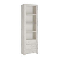 REGAL Emmi in Weißeiche – Standregal 56 x 190,5 x 40,2 cm - Weiß, Holzwerkstoff (56/40/190cm)