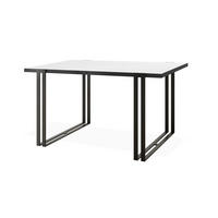 ESSTISCH Marina in Metall, 140-240/80/76 cm - Schwarz/Weiß, Holzwerkstoff/Metall (80/140/76cm) - WFL GROUP