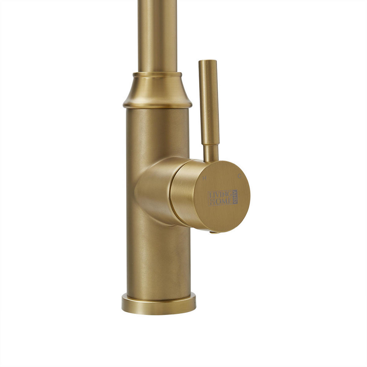 KÜCHENARMATUR Ausziehbar Federbrause Einhandgriff Gold - Goldfarben, Metall (24/53/5.5cm) - Livingandhome