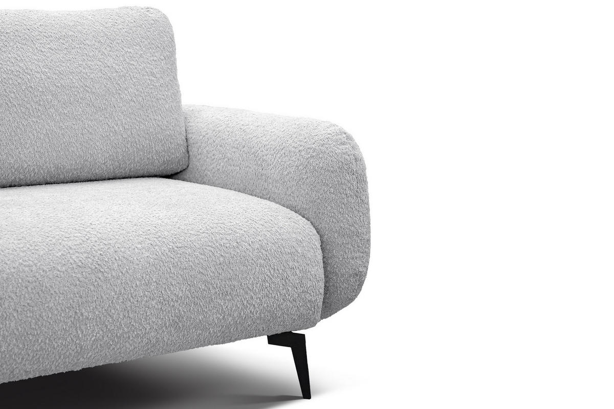 SOFA FEBE 2-Sitzer, hellgrau - Hellgrau/Schwarz, Holz/Textil (160/82/96cm) - Courtois Laville