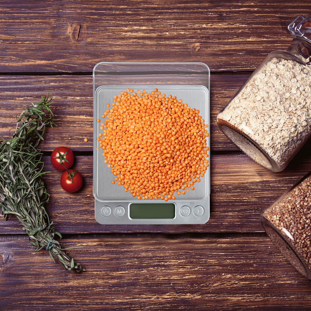 FEINWAAGE - Silberfarben, Kunststoff/Metall - Relaxdays