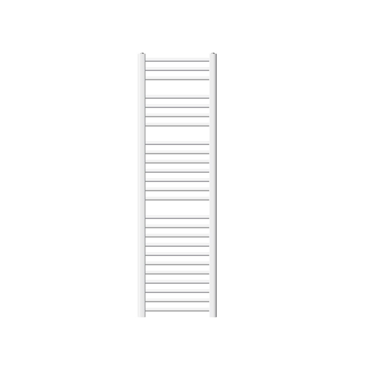 BADHEIZKÖRPER Sahara 400x1500 mm Weiß gebogen mit Seitenanschluss - Weiß, Metall (40/150/5cm) - LuxeBath