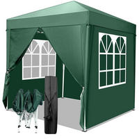 FALTPAVILLON 2 x 2 m Grün UV-Schutz 50+ Wasserdicht Höhenverstellbar mit 4 Seitenteilen - Grün, Textil (200/255/200cm)