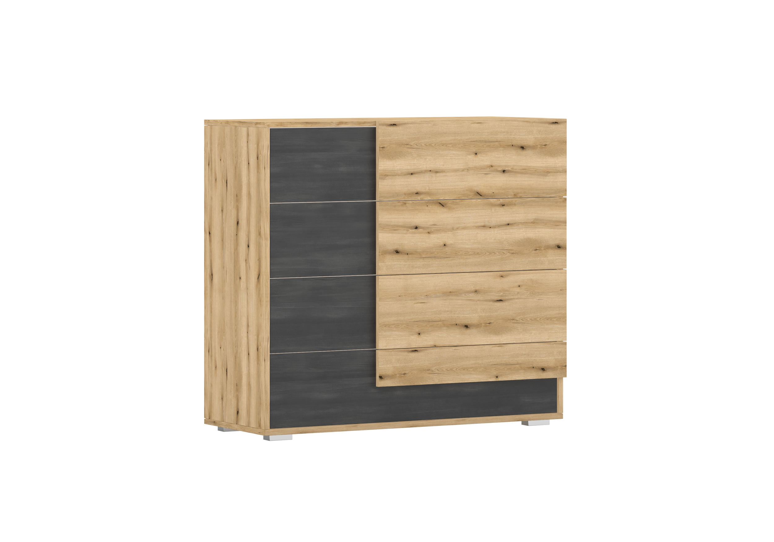 KOMMODE - Highboard Malezja - Eiche Artisan, Holzwerkstoff (100/90/40cm) - Möblo