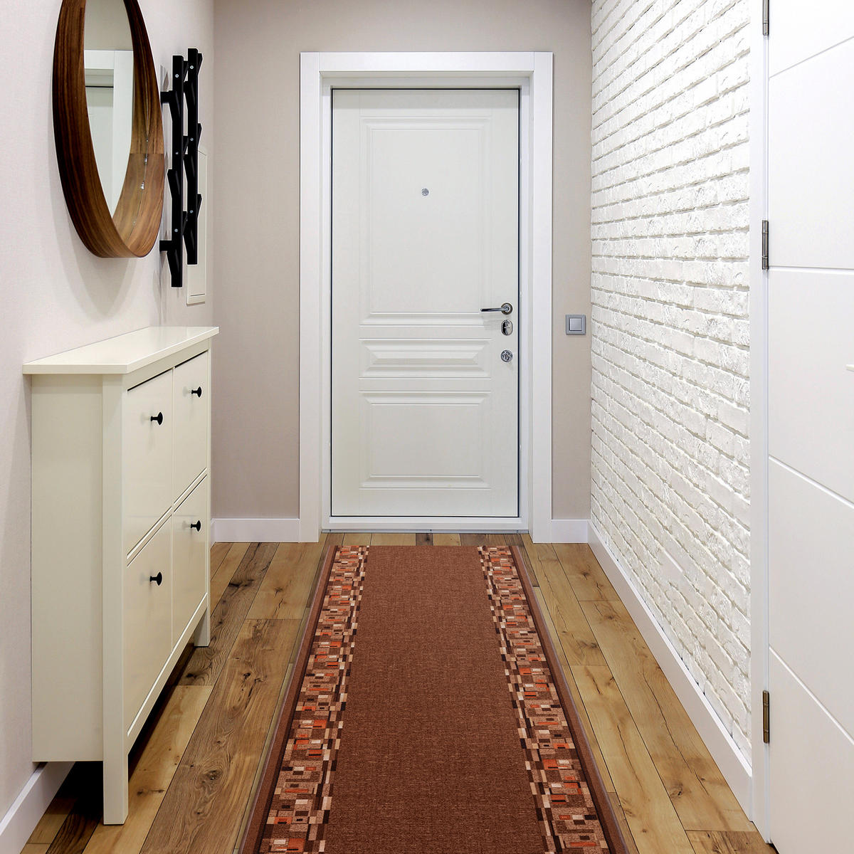 LÄUFER Antirutsch BOMBAY 100/450 cm - Braun, Textil (100/450cm) - rugsX