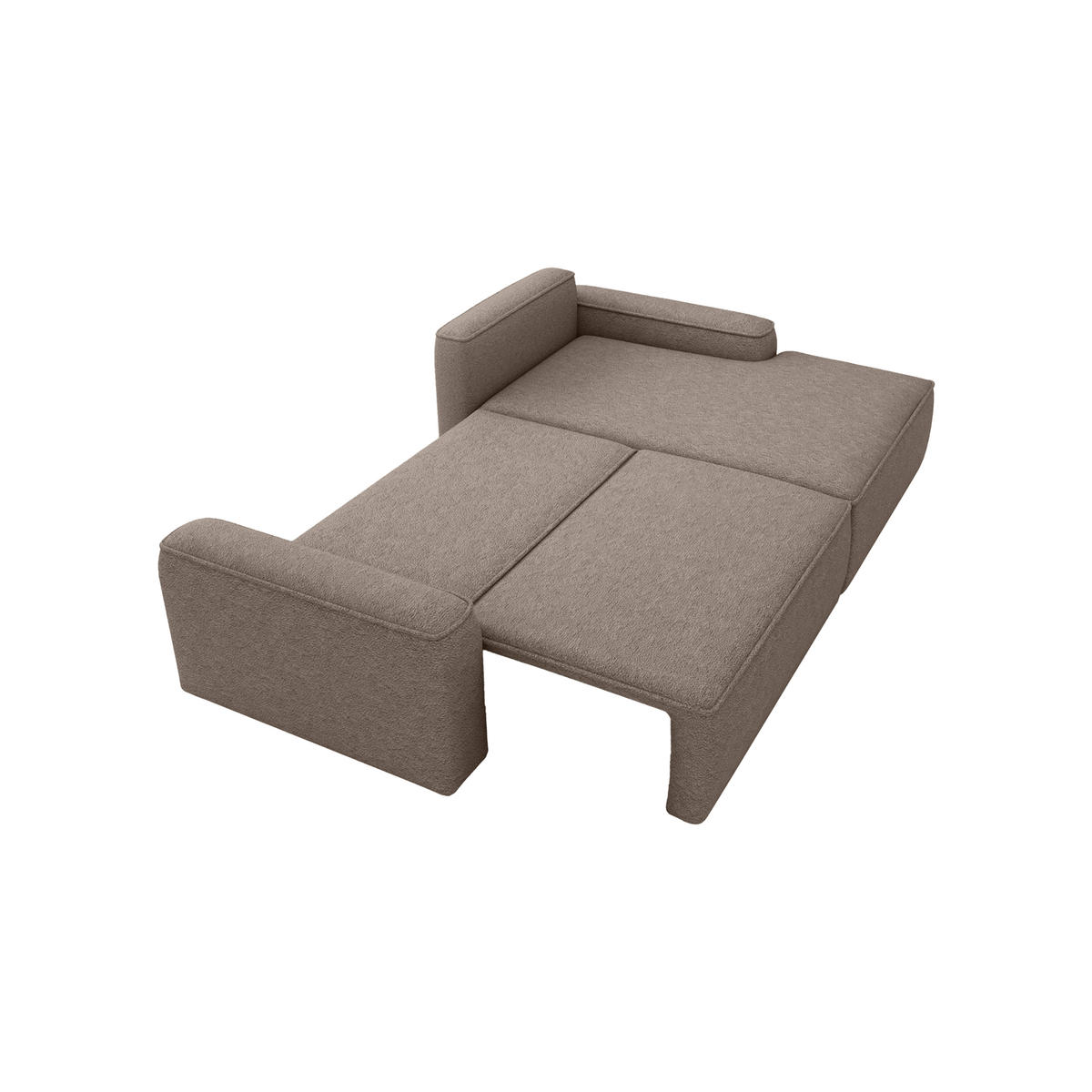 ECKSOFA OTATTI mit Schlaffunktion, Braun - Braun, Textil (245/160cm) - Fedve
