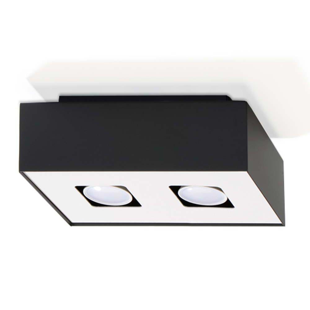 Sollux Lighting Deckenleuchte Schwarz 14x11x24 cm