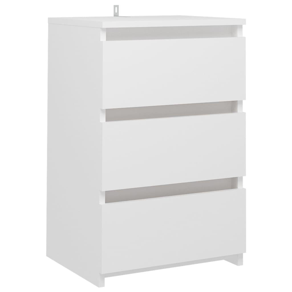 vidaXL NACHTTISCH Weiß 40cm × 35cm × 63cm