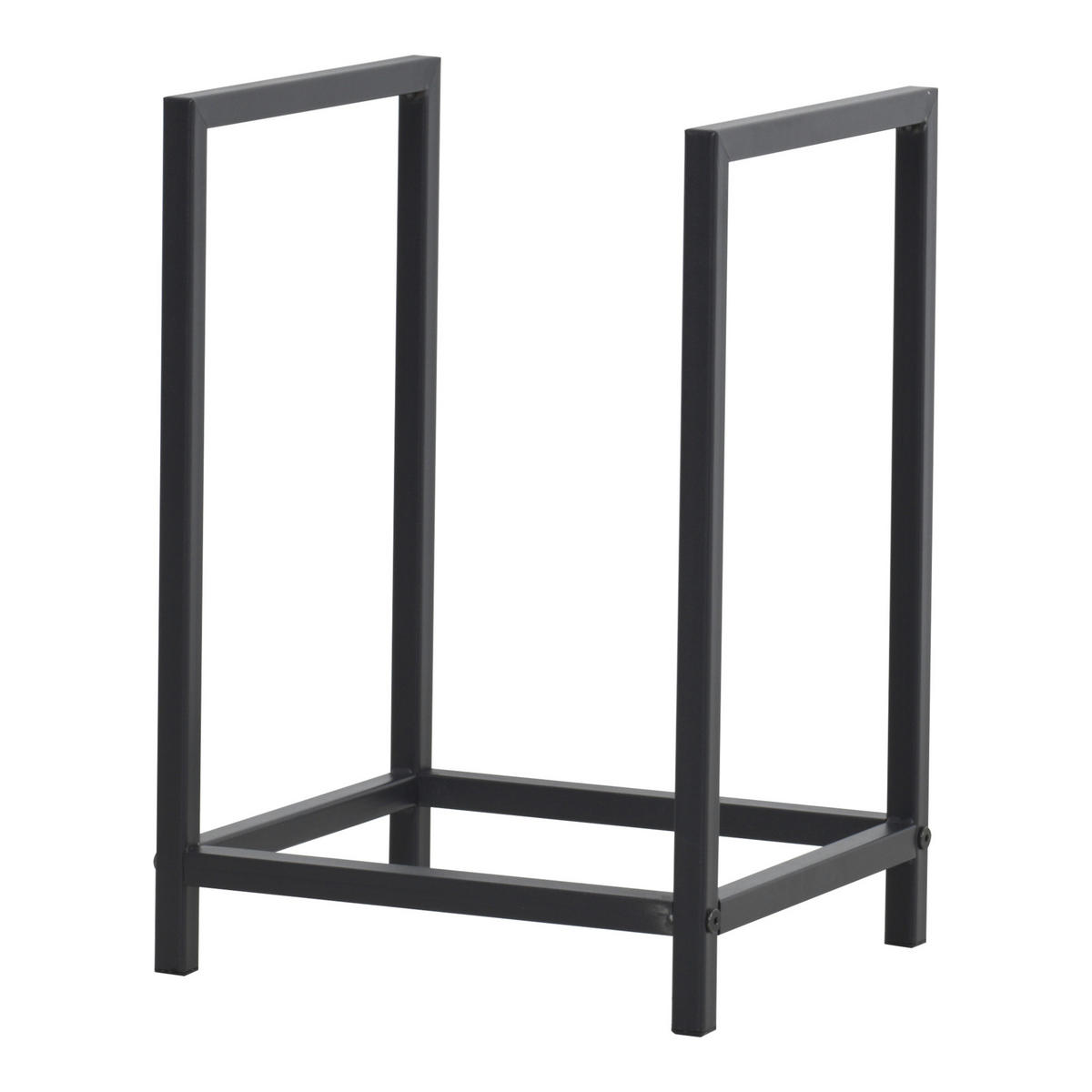 KAMINHOLZREGAL Torsås - Schwarz, Metall (40/50/30cm) - [en.casa]