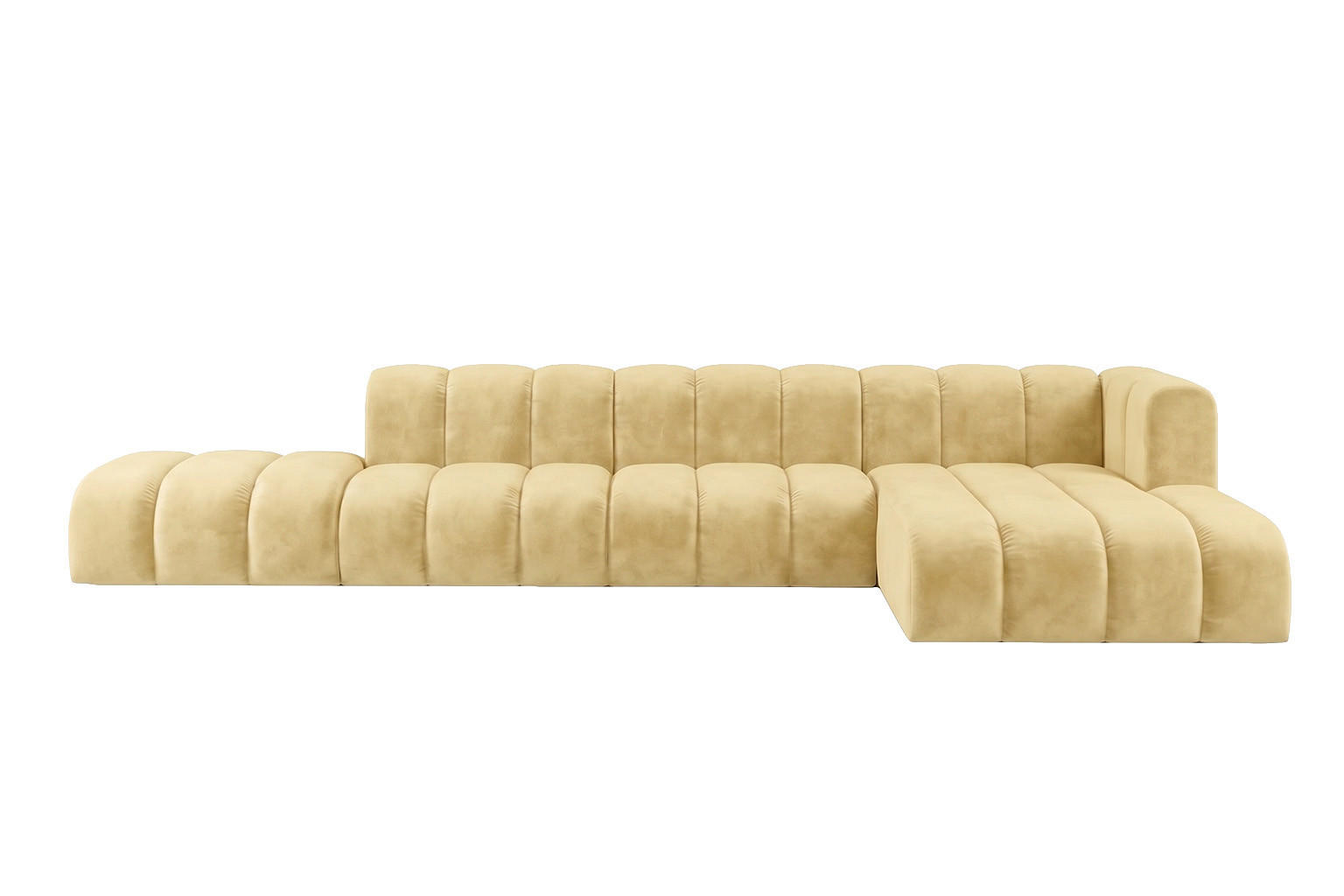 Kaiser Möbel Ecksofa Hellgelb 386x179 cm