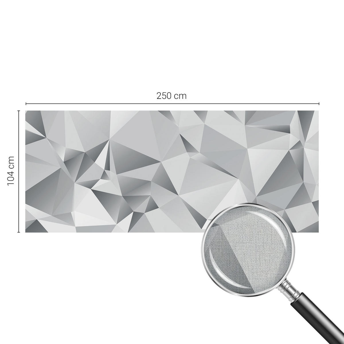 FOTOTAPETE 250x104 cm - Abstrakte Geometrie - Weiß, Textil (250/104cm) - Wallfluent