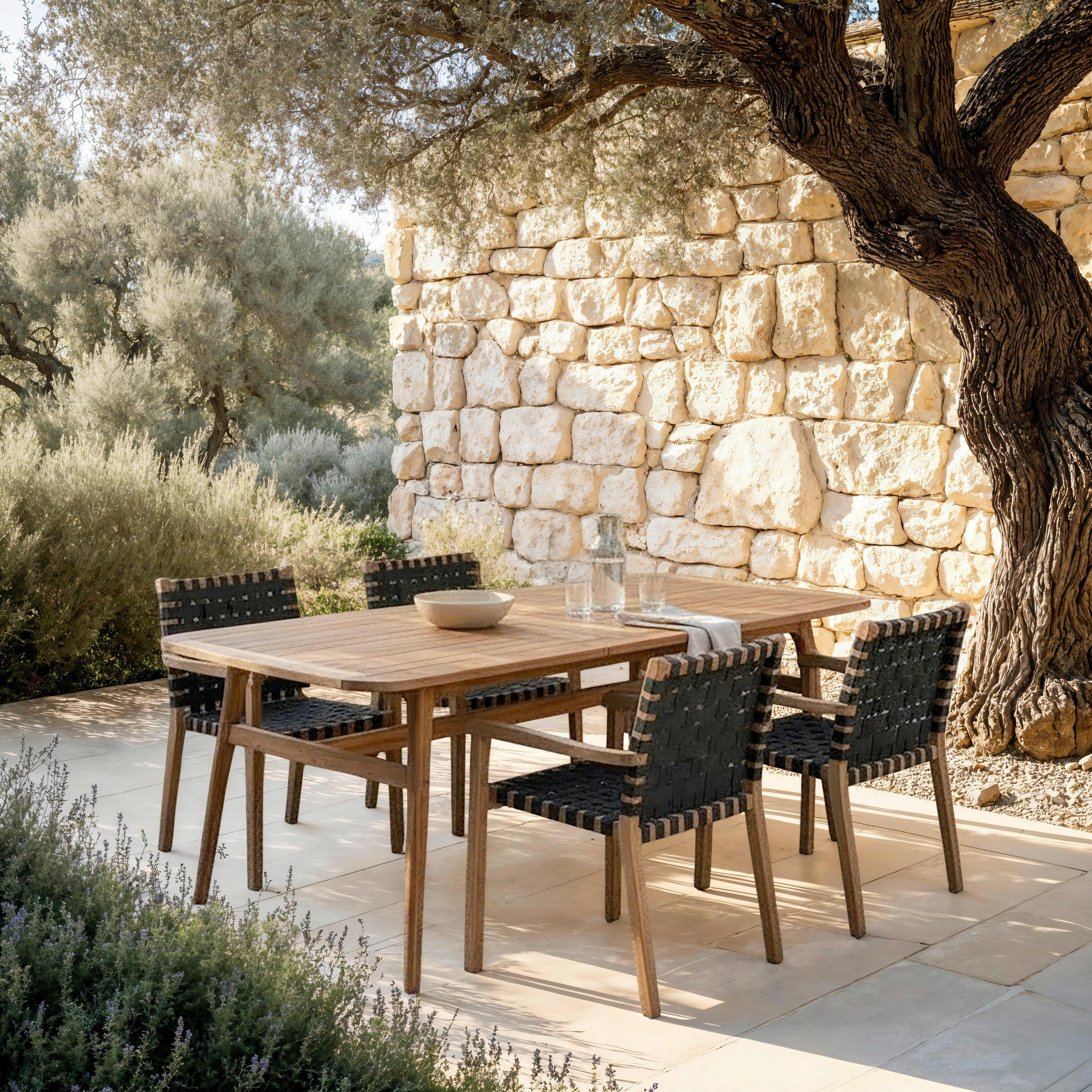 Bessagi Garden Gartentisch Teak 100x74.5x200 cm