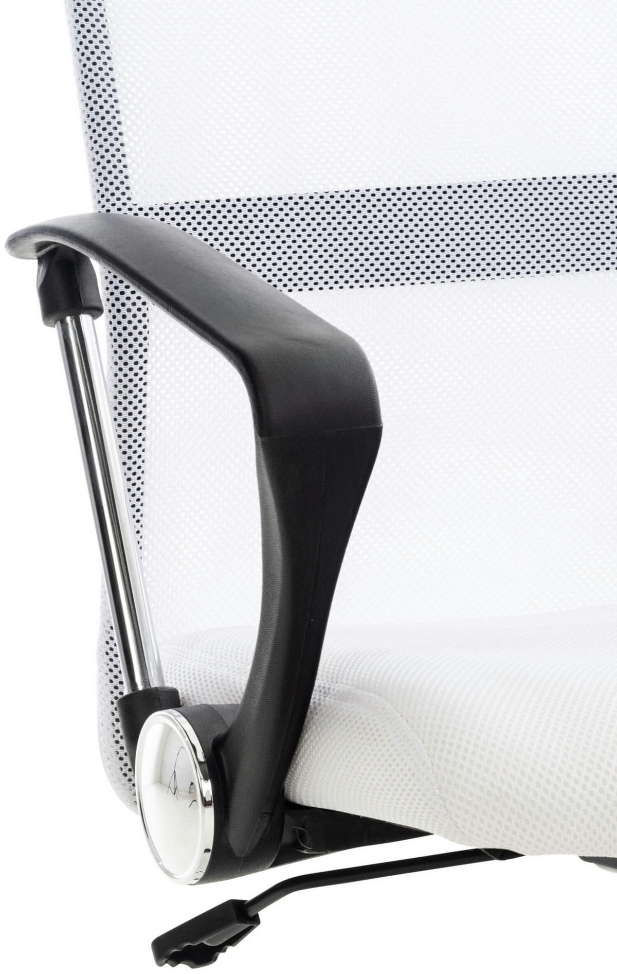 BÜROSTUHL Waterloo, Kunstleder Weiß - Weiß, Textil/Metall (60/118/53cm) - TPFLiving