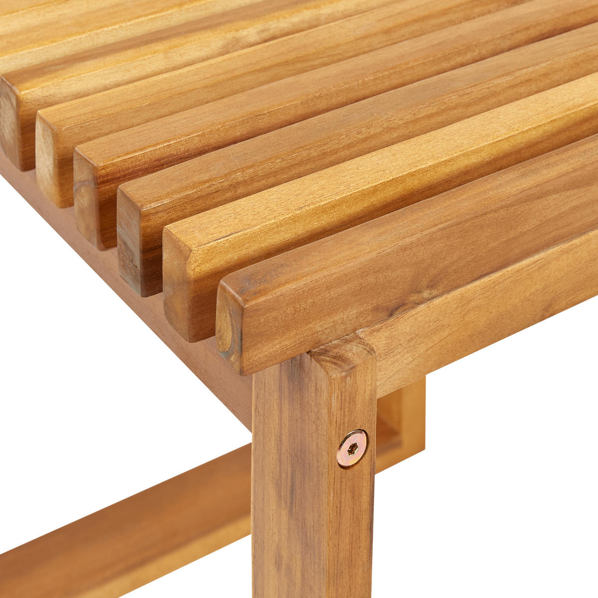 GARTENTISCH 40/40 cm Massivholz Heller Holzfarbton Bellano - Hellbraun, Holz (35/40/44cm) - Beliani