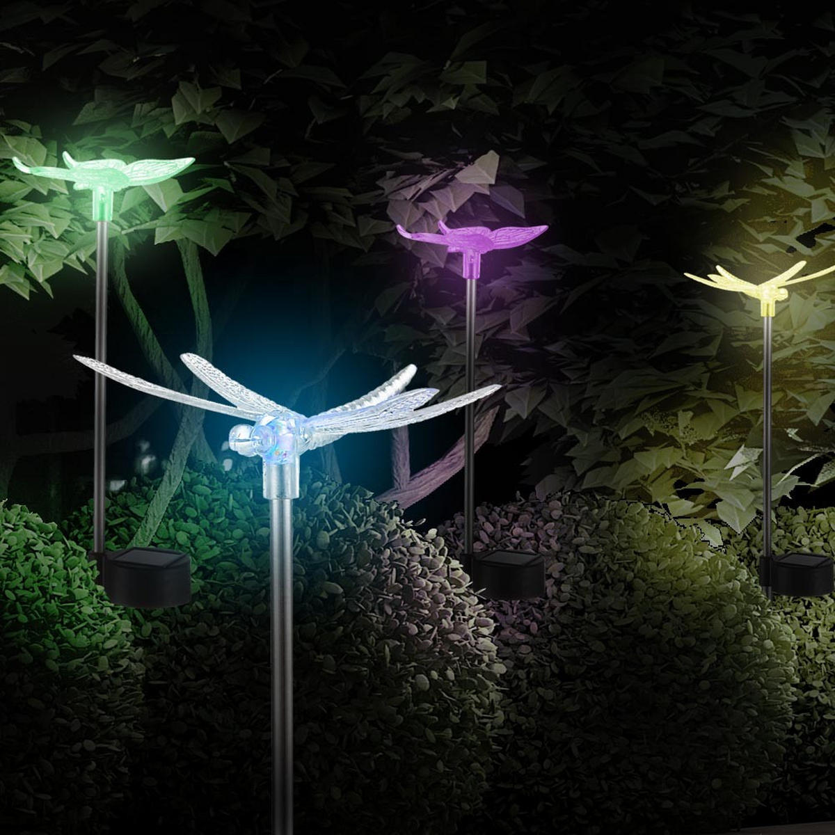 LED AUSSENLEUCHTE Klar Kunststoff 12er Set - Klar, Kunststoff (6/7/42cm) - Globo Lighting