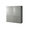 DREHTÜRENSCHRANK - Schrank Minewra 200 - Nova + Grau - Grau, Holzwerkstoff (200/200/51cm) - Möblo