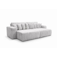 SCHLAFSOFA, Cordstoff Tilia, Grau, PIANO DOUBLE - Grau, Holz (246/83/145cm) - Kaiser Möbel