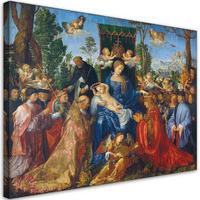 WANDBILD das fest des rosenkranzes albrecht dürer - Multicolor, Textil (60/40cm) - Feeby