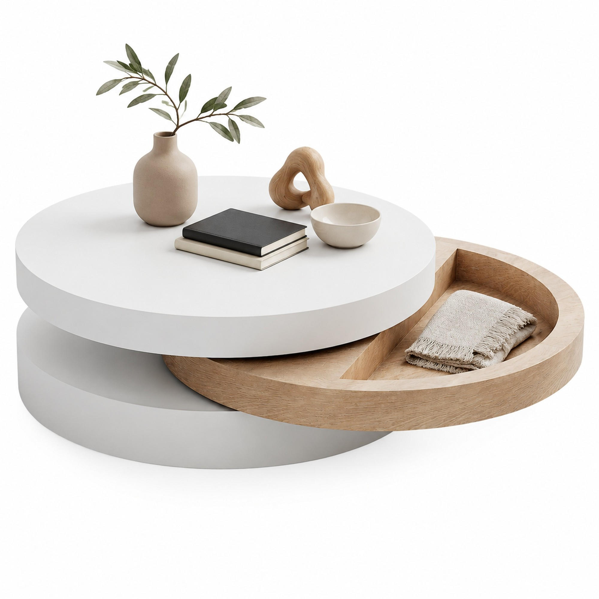 Ivmeu Couchtisch Weiß 60x35.1x60 cm