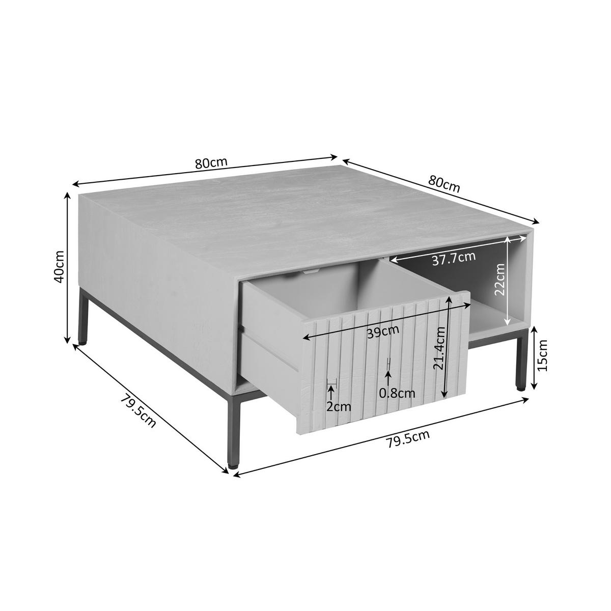 COUCHTISCH Madison Braun 80/80/40 cm - Braun, Holz (80/80/40cm) - Starfurn
