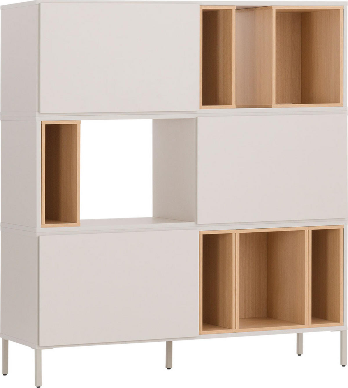 HIGHBOARD INTO - Eichefarben/Beige, Holzwerkstoff (43.5/135/121cm) - Vox Möbel