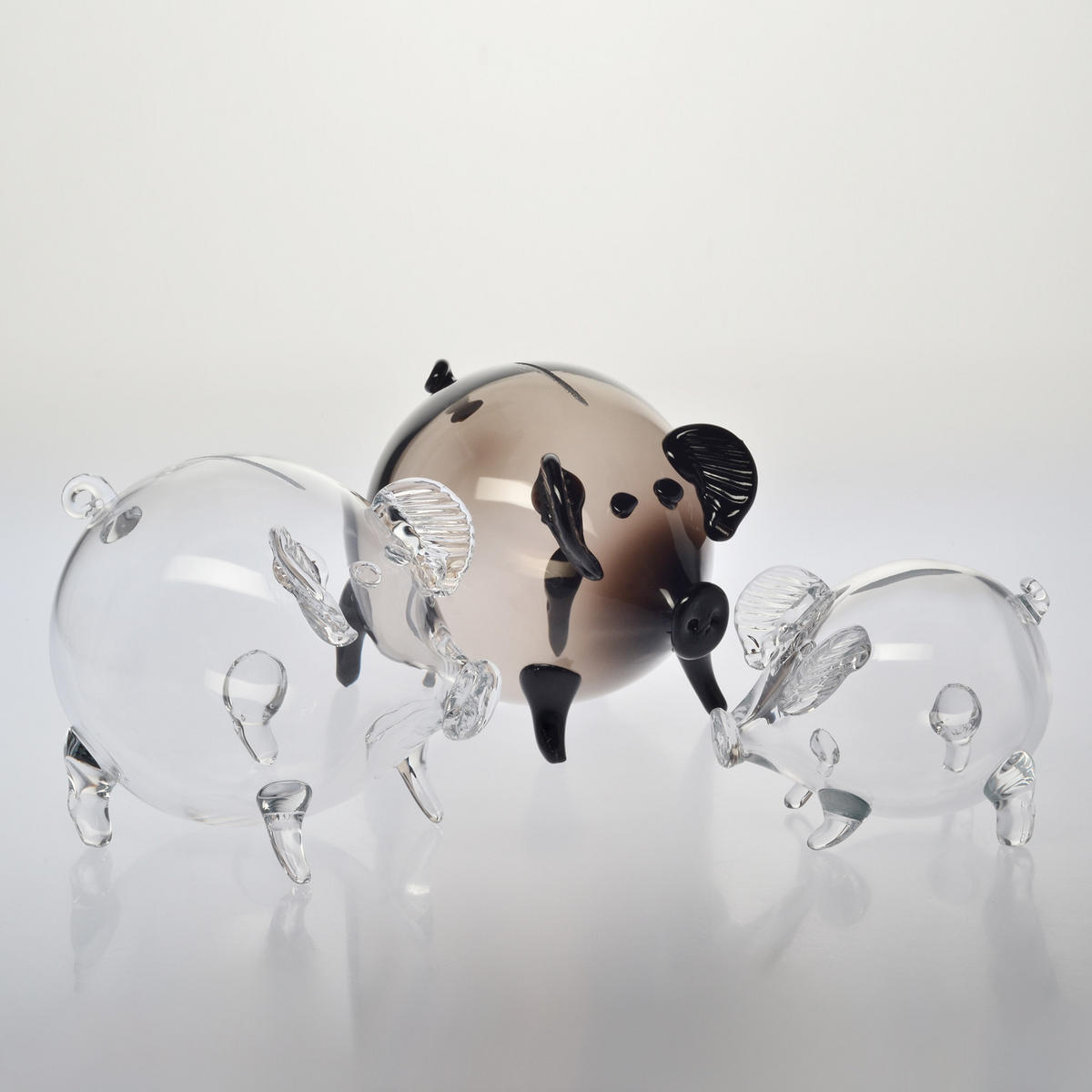 SPARSCHWEIN GROSSES FARBLOSES XXL, 1 STK., 25,5 CM, HANDGEFERTIGT - Transparent, Glas (16/19.7/25.5cm) - Krosno Glass