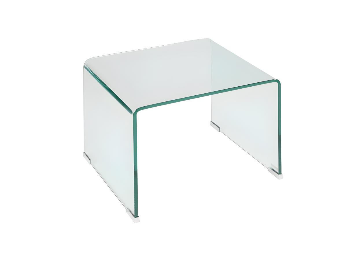 NACHTTISCH - Glas - SUZANA - Transparent, Glas (40/40/50cm) - Vente-Unique