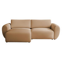 ECKSOFA Suzi - Hellbraun/Schwarz, Holzwerkstoff/Kunststoff (147/261cm) - MIRJAN24