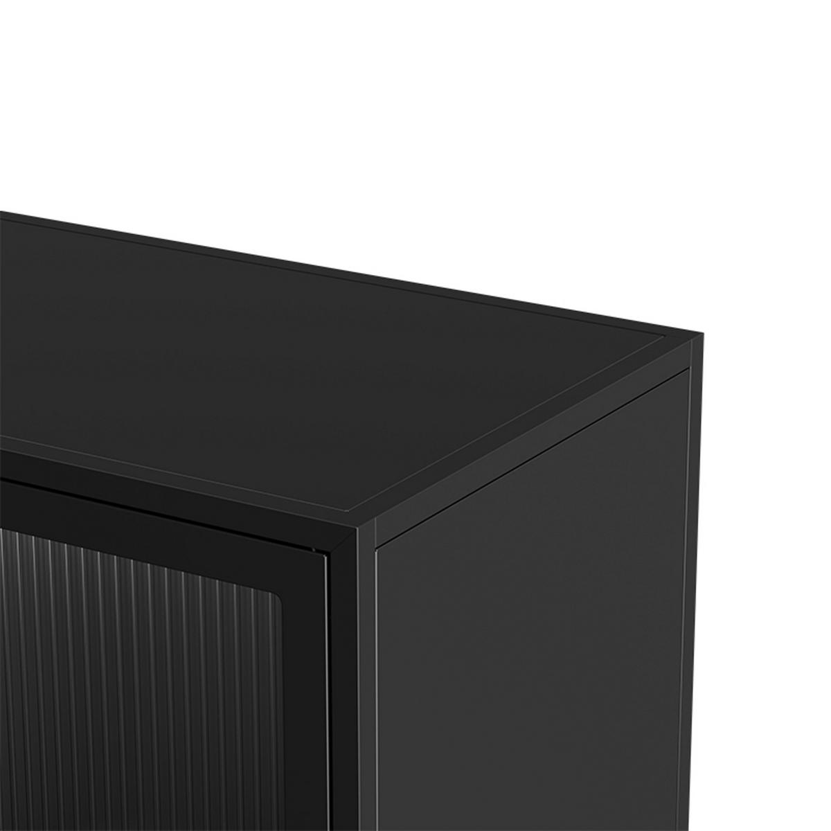 SIDEBOARD, Schwarz - Schwarz, Metall (35/90/120cm) - Oviala