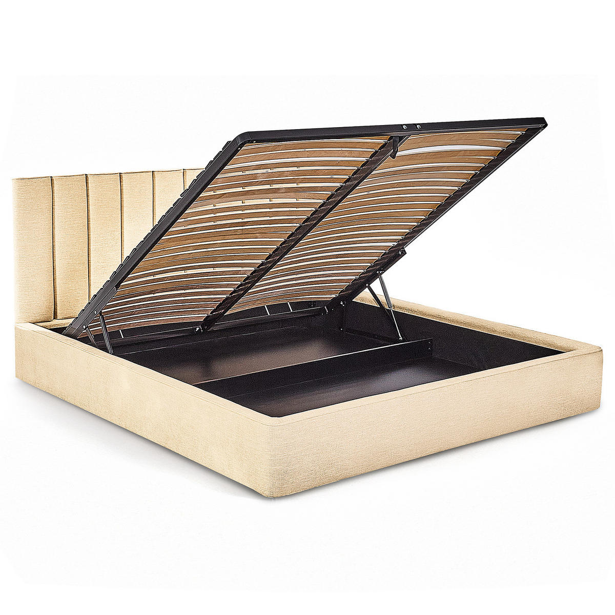 POLSTERBETT - Creme, Textil (180/200cm) - home24