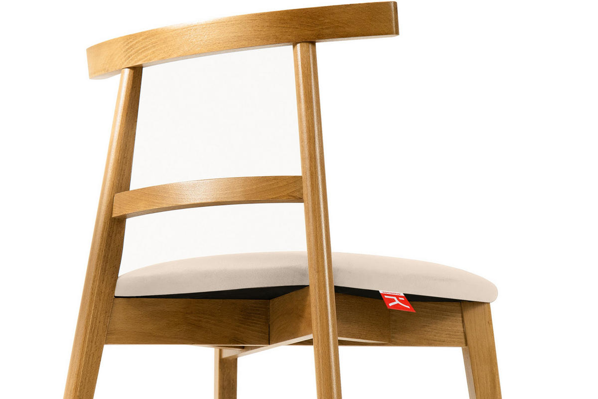 ESSTISCHSTÜHLE LILIO 2 St Vintage, Creme / hell Eiche - Hellbraun/Eichefarben, Holz/Textil (47/76/45cm) - KONSIMO®