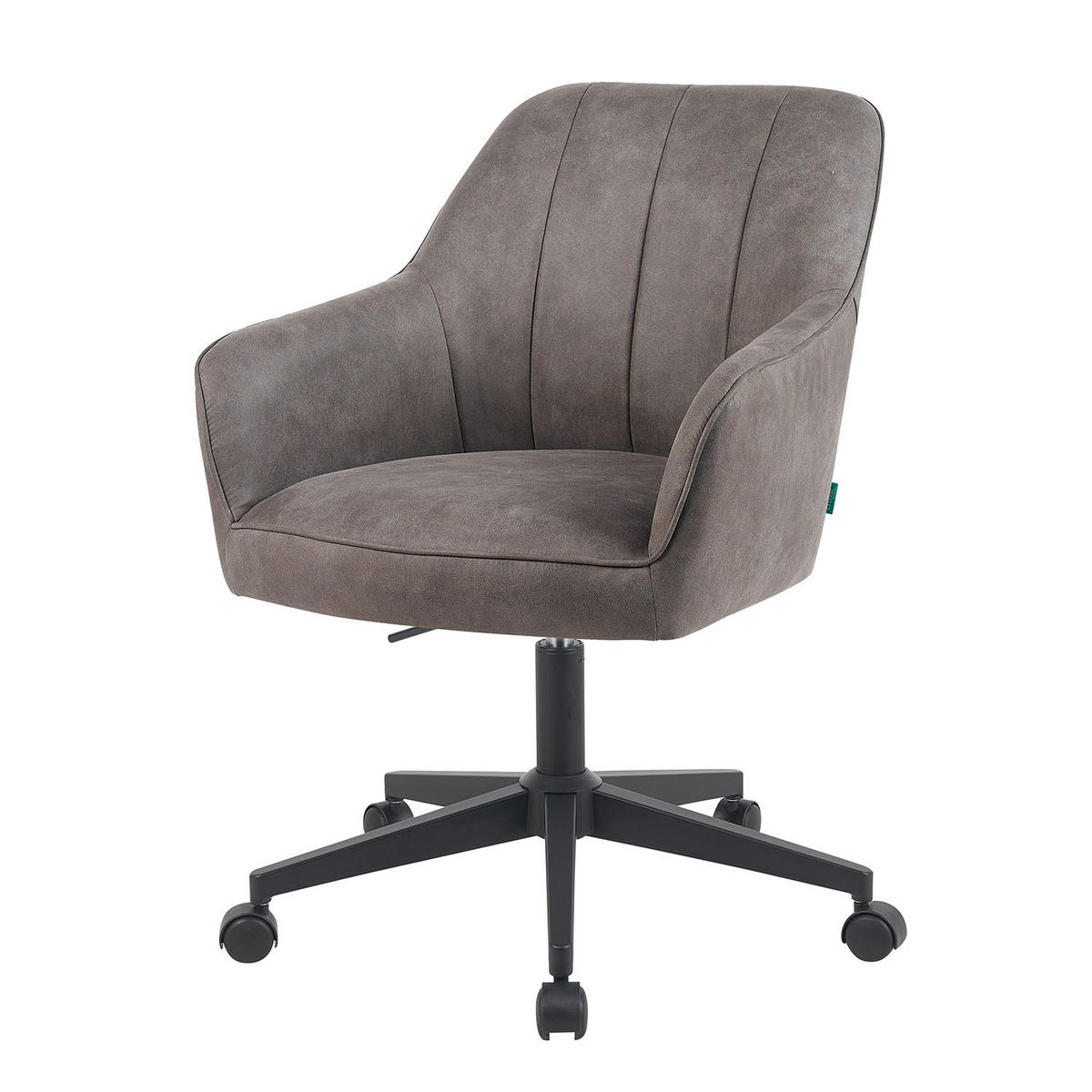 BÜROSTUHL Mika-Nika - Taupe/Schwarz, Textil/Metall (60/84/65cm) - DUBI Möbel