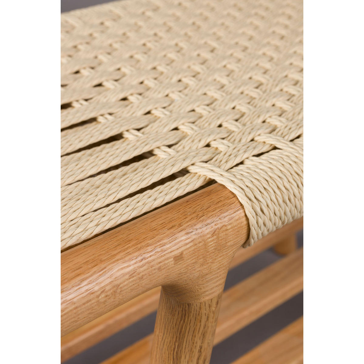 HOCKER Kintaro Natur - Beige/Naturfarben, Holz (60/43/35cm) - Dutchbone