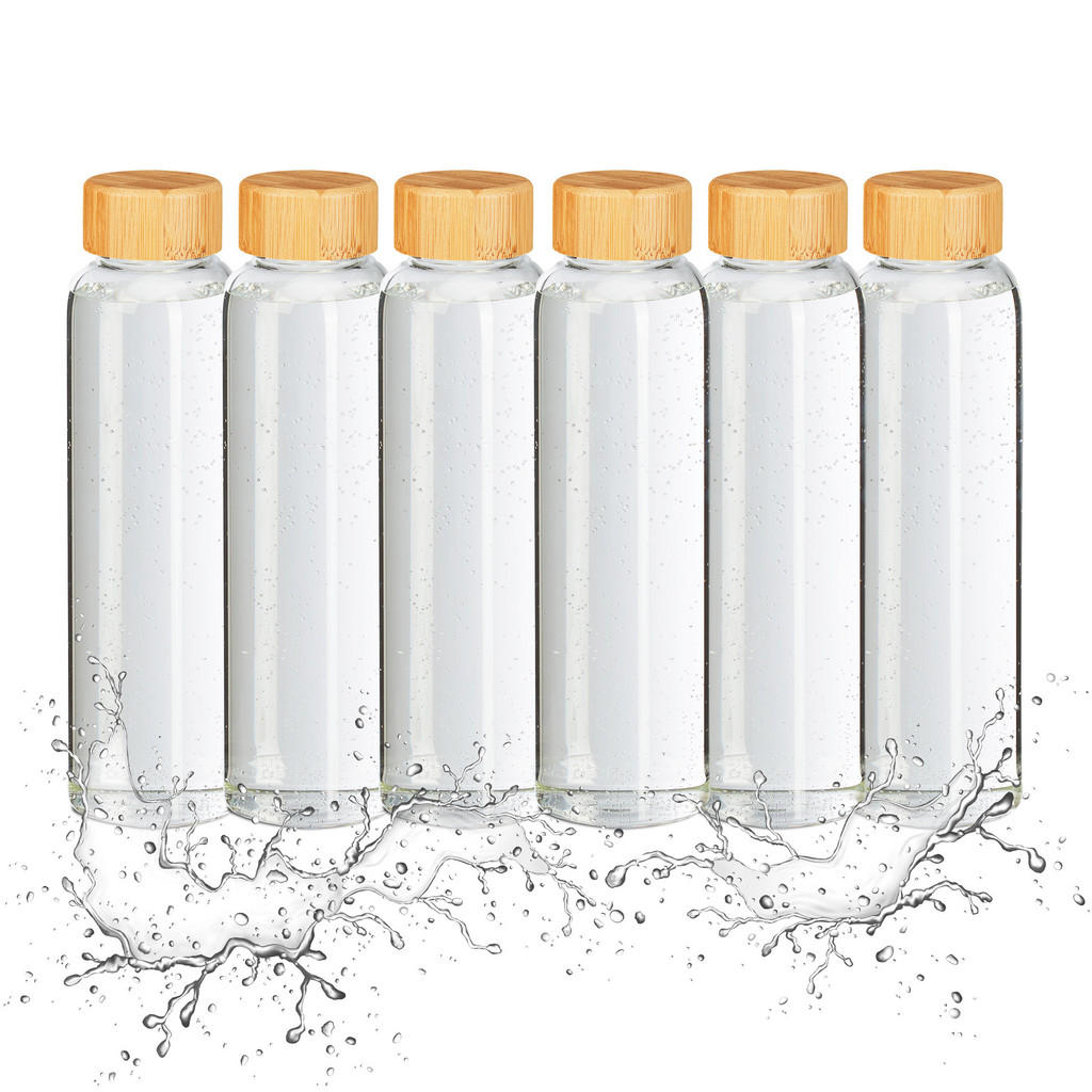 Relaxdays LÁHEV Transparentní černá 6dílná-sada 500 ml