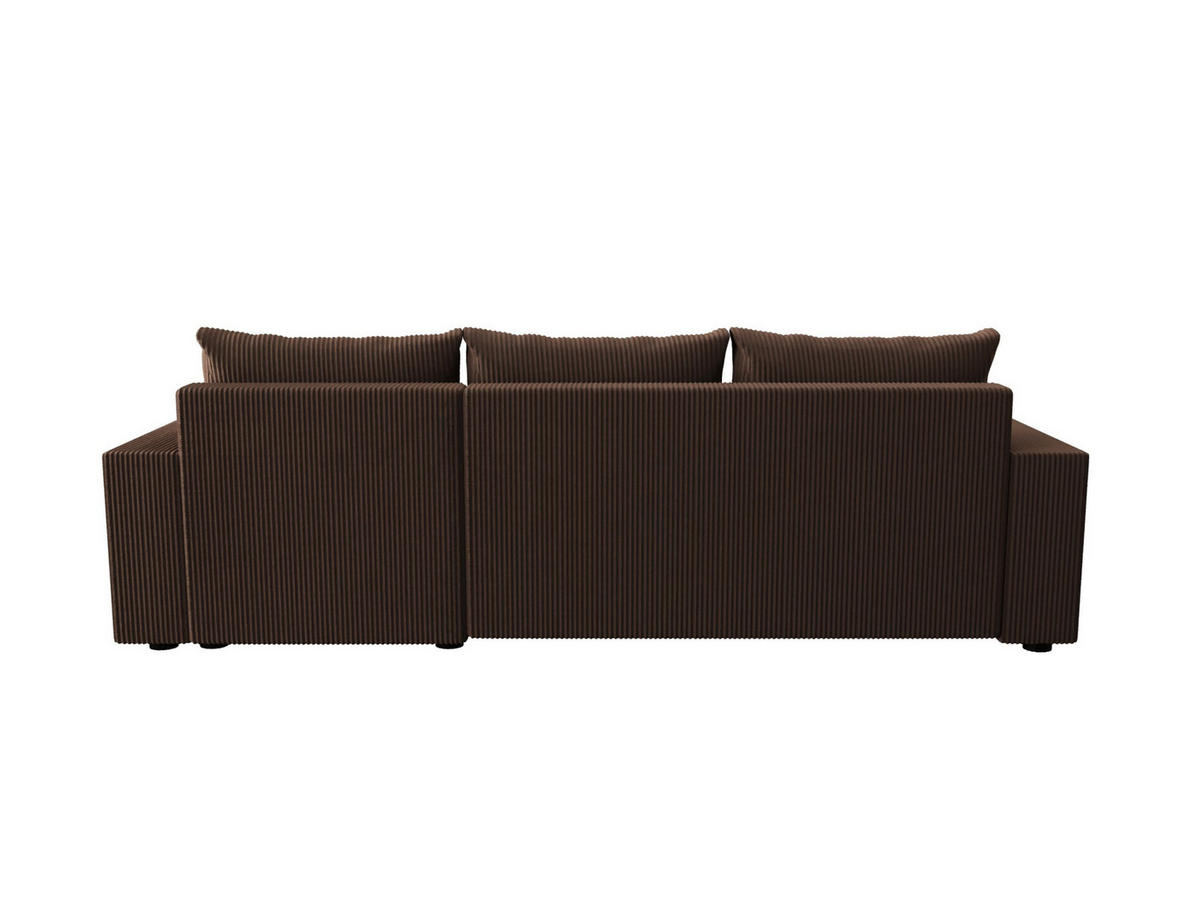 ECKSOFA HEWLET L BIS Zoom 5 Rechts mit Schlaffunktion - Braun, Textil (240/140cm) - Bedante