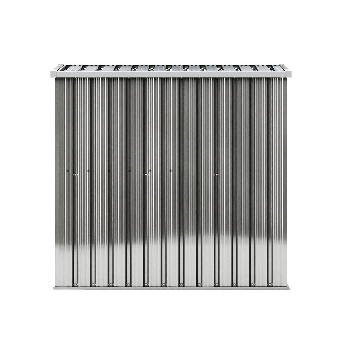 GARTENHAUS Gerätehaus aus Metall in Grau, Outdoor-Patio-Aufbewahrungsschuppen Praktische Doppeltürkonstruktion Einfache Montage 143 x 87 x 135 cm - Grau, Metall (143/135/83cm) - Livingandhome