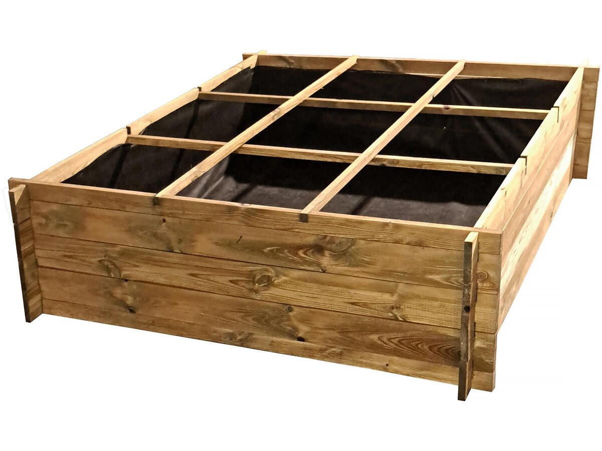 Habitat Garten Hochbeet/Gemüsebeet Hellbraun 140x40x140 cm