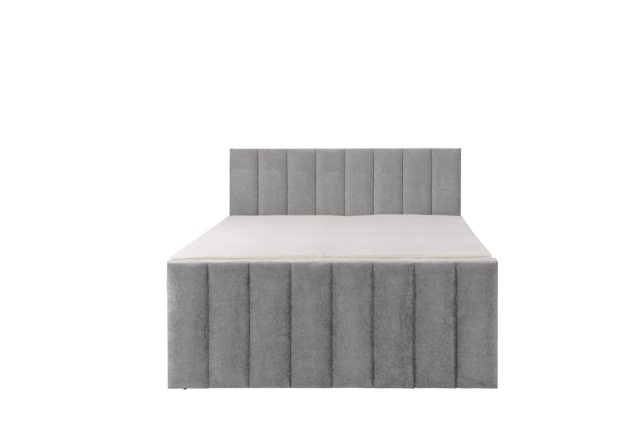 BOXSPRINGBETT VELTRA mit Topper und Bettkasten, Grau, 120x200 cm - Grau, Textil (120/200cm) - KS Home Concept