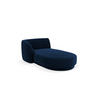CHAISELONGUE links Miley aus Samt königsblau - Blau, Textil (90/70/156cm) - Micadoni