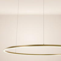 LED-HÄNGELAMPE Ring Gold Ø 120cm - Goldfarben, Metall (120/1.3/3.3cm) - s.luce
