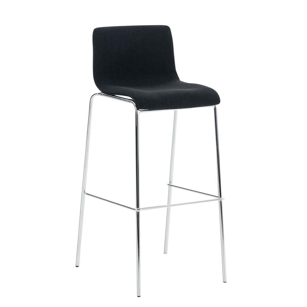 Thumbnail - CLP Barhocker, Schwarz, Textil, 43x100x48 cm, Esszimmer, Barmöbel, Barhocker