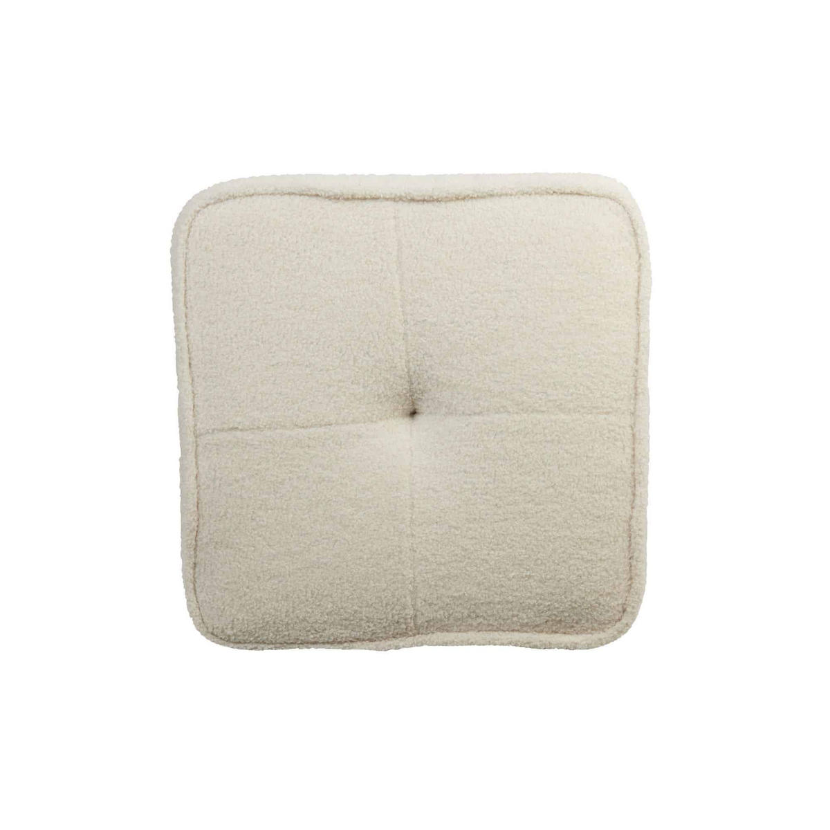 SITZPOUF Kiki Weiß 40/40/35 cm - Weiß, Textil (40/35/40cm) - Light & Living