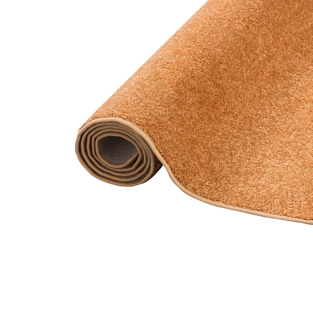 HOCHFLOR VELOURS LÄUFER TEPPICH LUNA - Terracotta, Textil (80/200cm) - Snapstyle