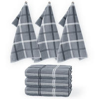 FROTTEE Küchenhandtücher 50x50 cm, 6er Set, Lyon Stein Grau - Grau, Textil (50/50cm) - Lashuma