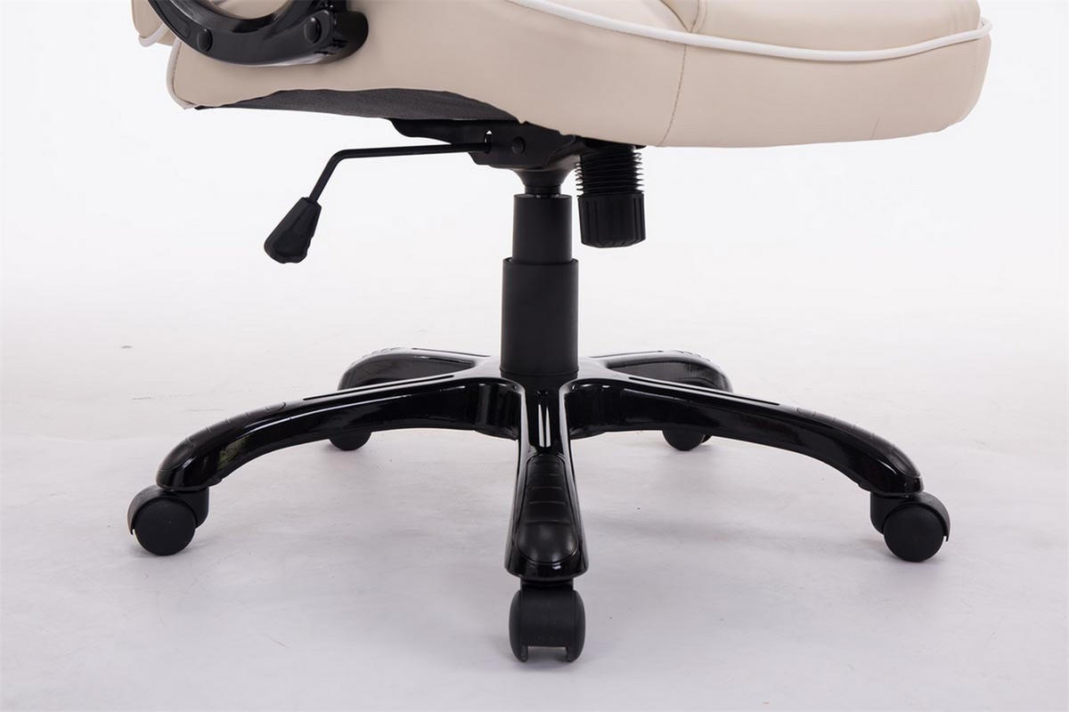BÜROSTUHL Bigo 180, Kunstleder Creme - Creme, Kunststoff/Textil (66/124/72cm) - TPFLiving