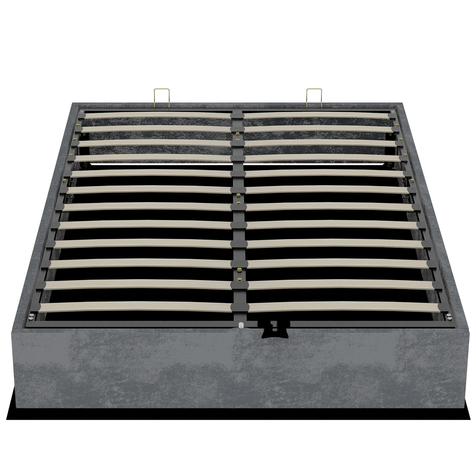 STAURAUMBETT 140/200 cm DE-35414 mit Gaslift Grau - Grau, Metall (140/200cm) - ComfortXL