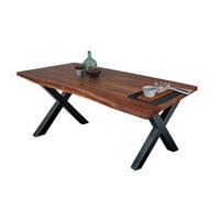ESSTISCH TOMASO - Schwarz/Braun, Holz/Metall (100/220/77cm) - SAM