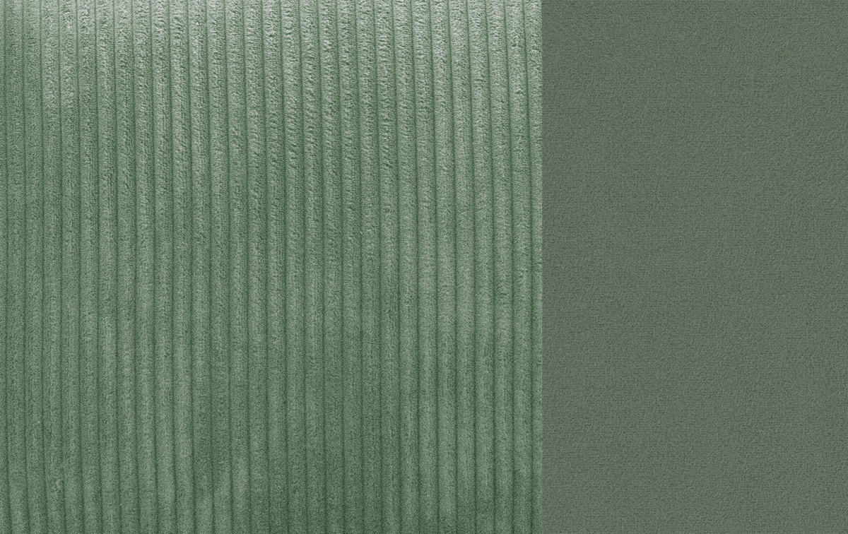 ECKSOFA TAUER 3-Sitzer, mintgrün - Schwarz/Mintgrün, Holzwerkstoff/Kunststoff (173/206cm) - Courtois Laville