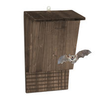 FLEDERMAUSKASTEN - Braun, Holz/Metall (22/37/12.5cm) - Relaxdays